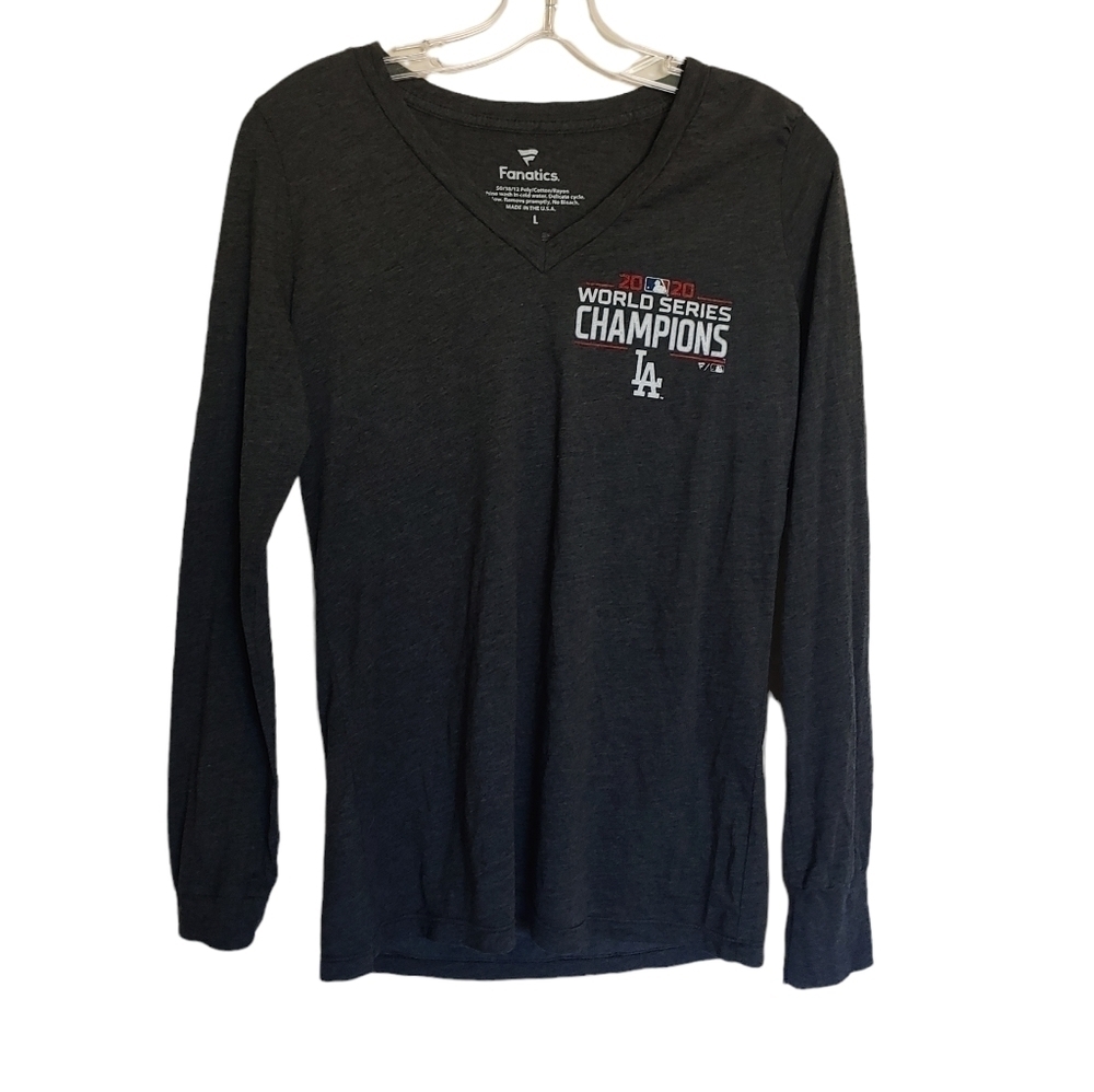💜 Dodgers Fanatics World Series Long Sleeve Tee - Picture 2 of 3